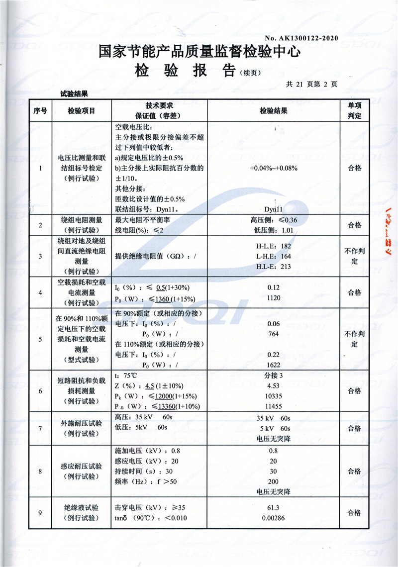 高低压试验报告-S11-1250获嘉获嘉获嘉油浸式变压器-2.jpg